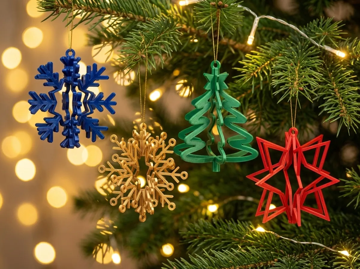Flat to 3D Christmas Tree Ornaments